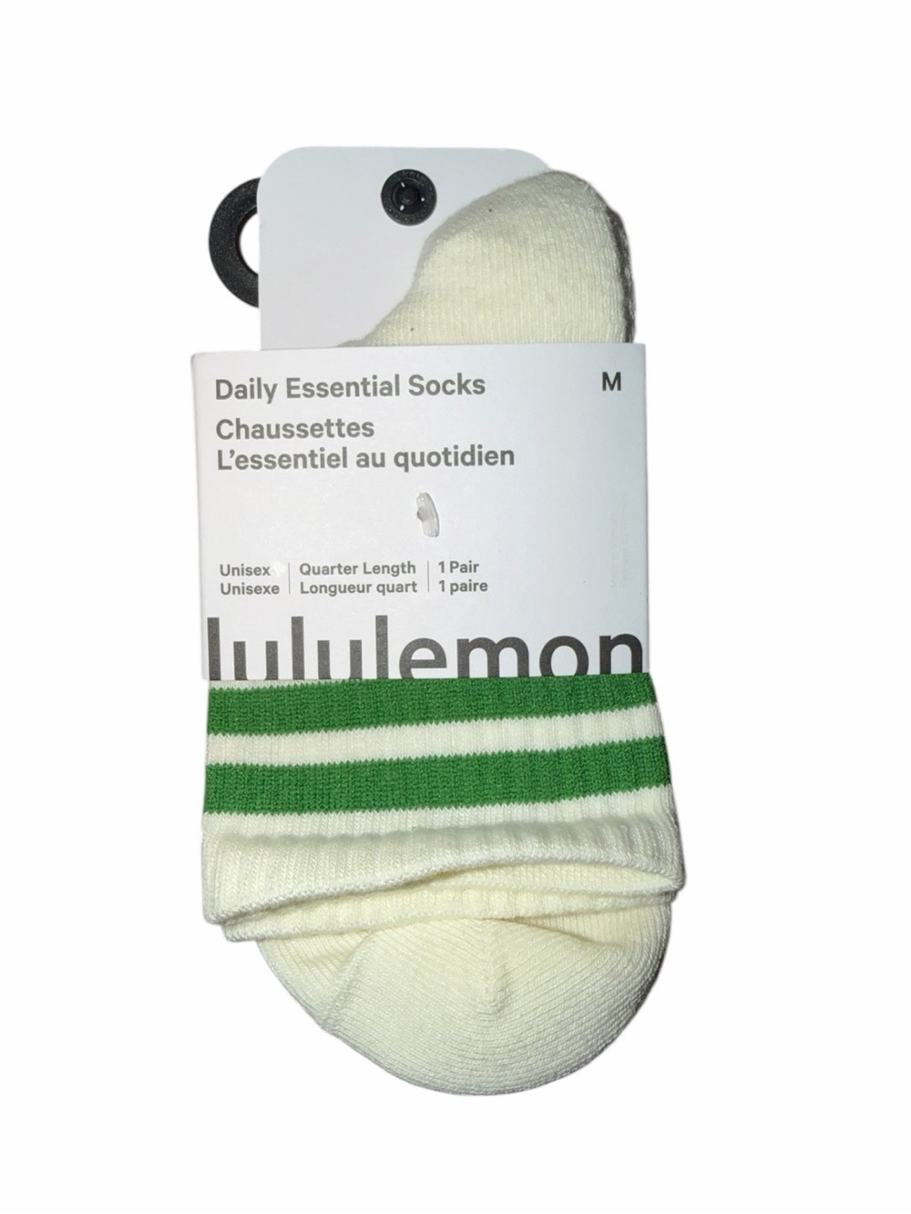 Lululemon Daily Essential Quarter Socks Coconut Ivory Chameleon S NWT - Picture 6 of 9